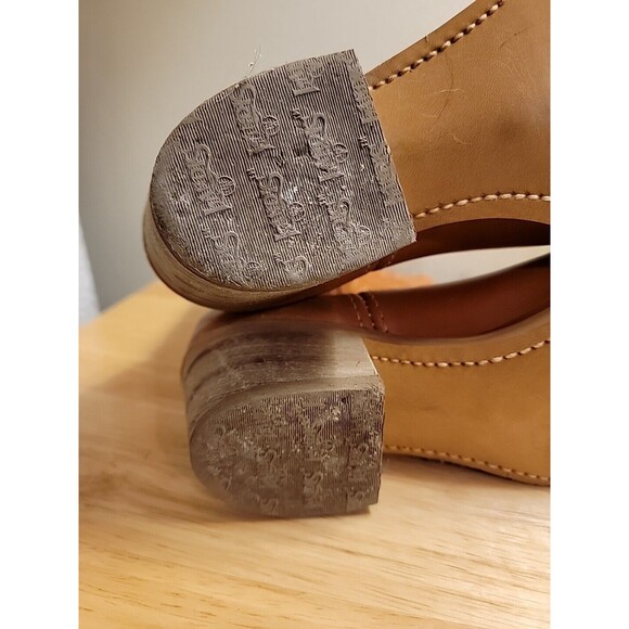 Landis Cowboy Western Leather Boots Vintage Brown Tan Mens Size 9 Balance Man - Picture 10 of 16